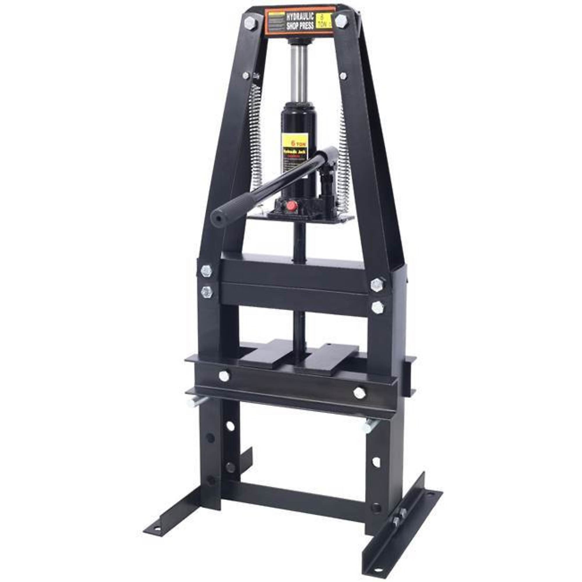 6-Ton Benchtop Hydraulic A-Frame Shop Press with Press Plates, Black, BAC-W46566972